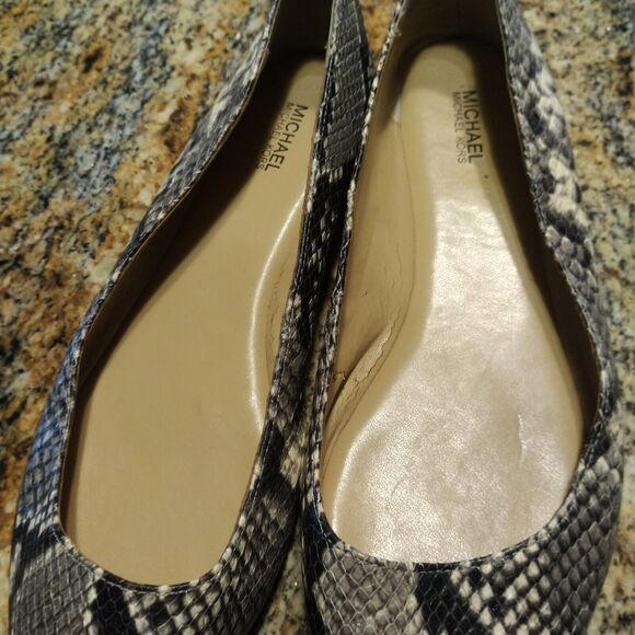 Vintage Snake Print Leather Pointed Toe Flats Michael Kors Size 9.5M - Picture 5 of 13
